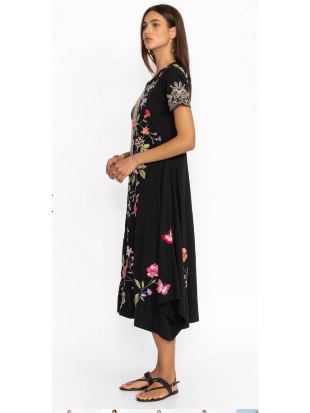 Johnny Was JWLA Dacie Handkerchief Knit Dress Boho Chic Size L  NEW W/TAGS! - Picture 10 of 10